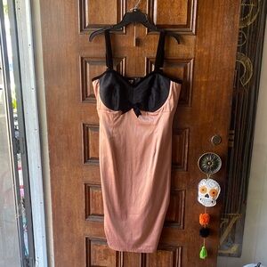 Vixen by Micheline Pitt Black and Pink Dress